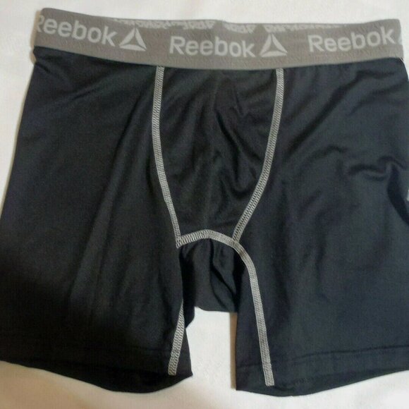Reebok Mens Medium Black Performance Boxer Briefs Underwear NWT - Picture 1 of 2